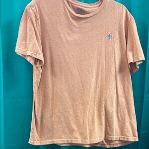 Polo by Ralph Lauren Men's Light Orange Short Sleeve Tee large